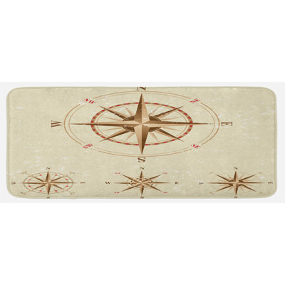 Coastal Polyester Kitchen Mat