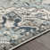 Minneapolis Machine Woven Oriental Navy/Gray Area Rug