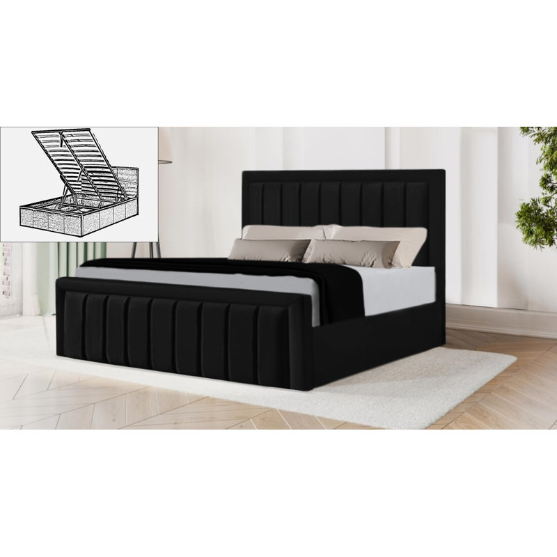 Belmiro Storage Bed, Super King (6'), Black
