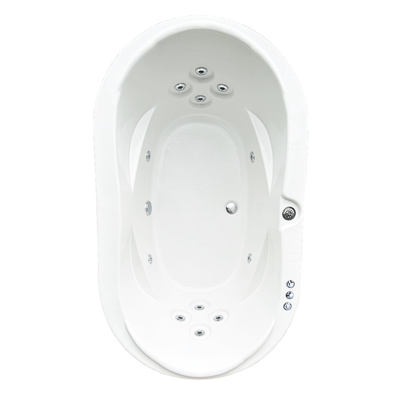 73 In. X 43 In. Drop in Whirlpool Acrylic Bathtub