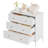 3 Drawer Dresser Chest, Modern White Storage Cabinet, Mdf Wood Organizer For Bedroom, Living Room, Entryway, Small Space Furniture