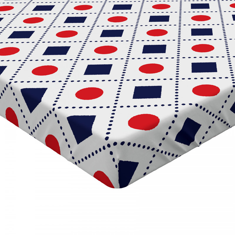 Microfiber Geometric Fitted Sheet, Full Fitted Sheet, Geometric 2
