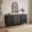 Buffet 61,4 "avec rangement, armoire de rangement cannelée avec portes coulissantes et 4 tiroirs-271332244