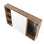 Armoire de toilette 41,4 po avec rangement, armoire à pharmacie murale avec porte miroir, tablettes en verre réglables, contreplaqué