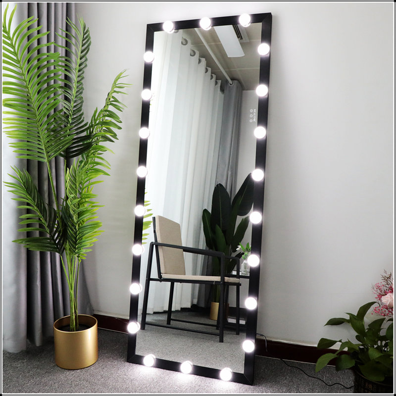 Hollywood Full Length Mirror With Lights, Full Body Vanity Mirror With 3 Color Modes, Lighted Standing Floor Mirror For Dressing Room And Bedroom