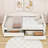 Twin XL Upholstered Daybed with LED Lighting and 2 Drawers-88929069