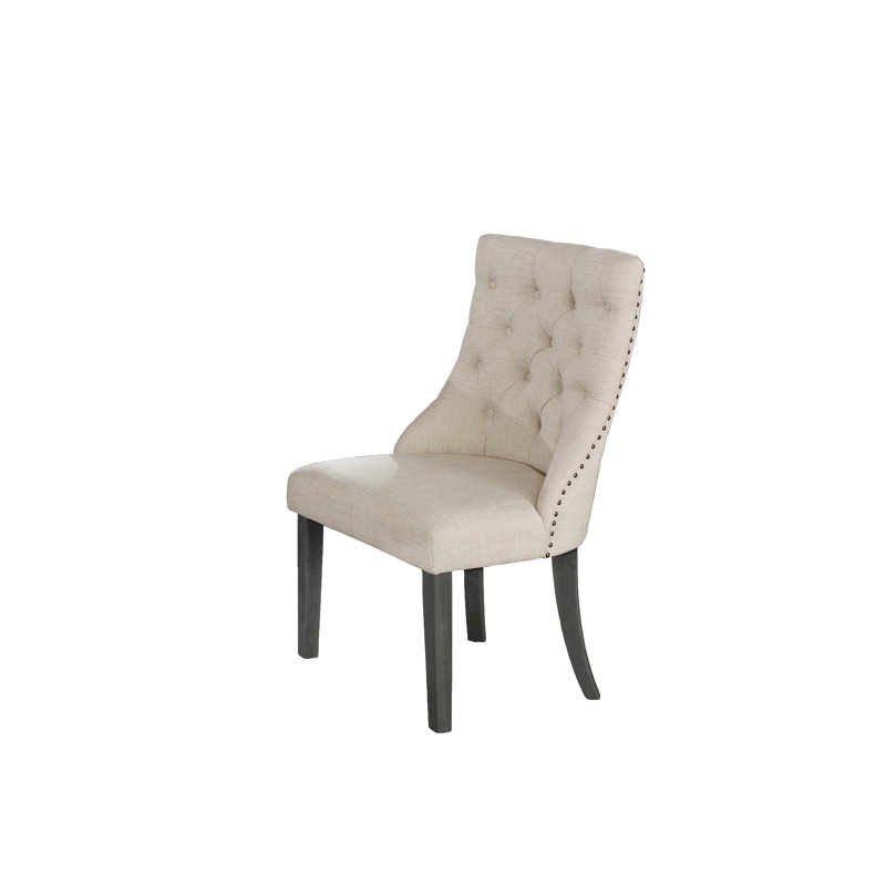Royal Single Upholstered Dining Chair, Beige