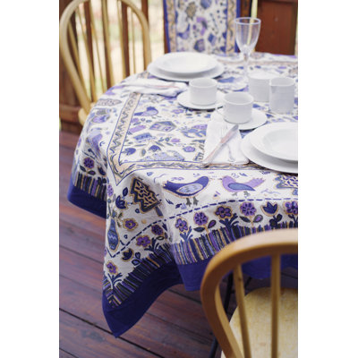 Nappe oiseaux et fleurs