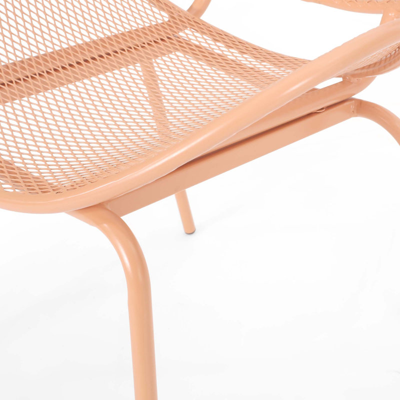 Chaise d'extérieur moderne (ensemble de 2), Orange