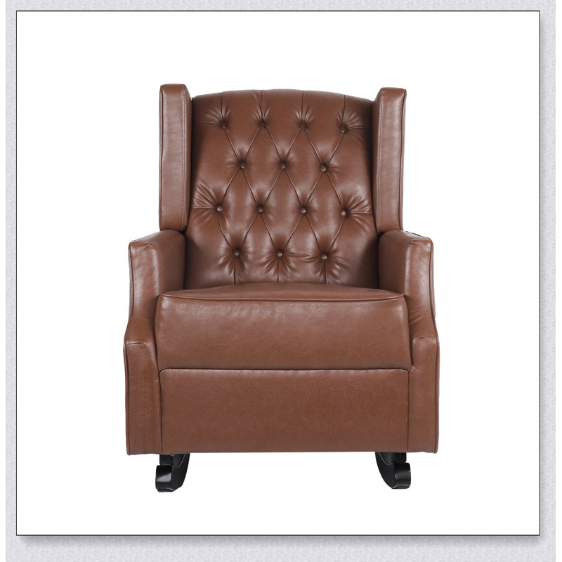 CHAISE À BASCULES Base solide, confortable, durable et magnifique, Marron clair