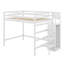 Lit mezzanine double, lit mezzanine double avec escalier de rangement et garde-robe pour les vêtements-1815215798