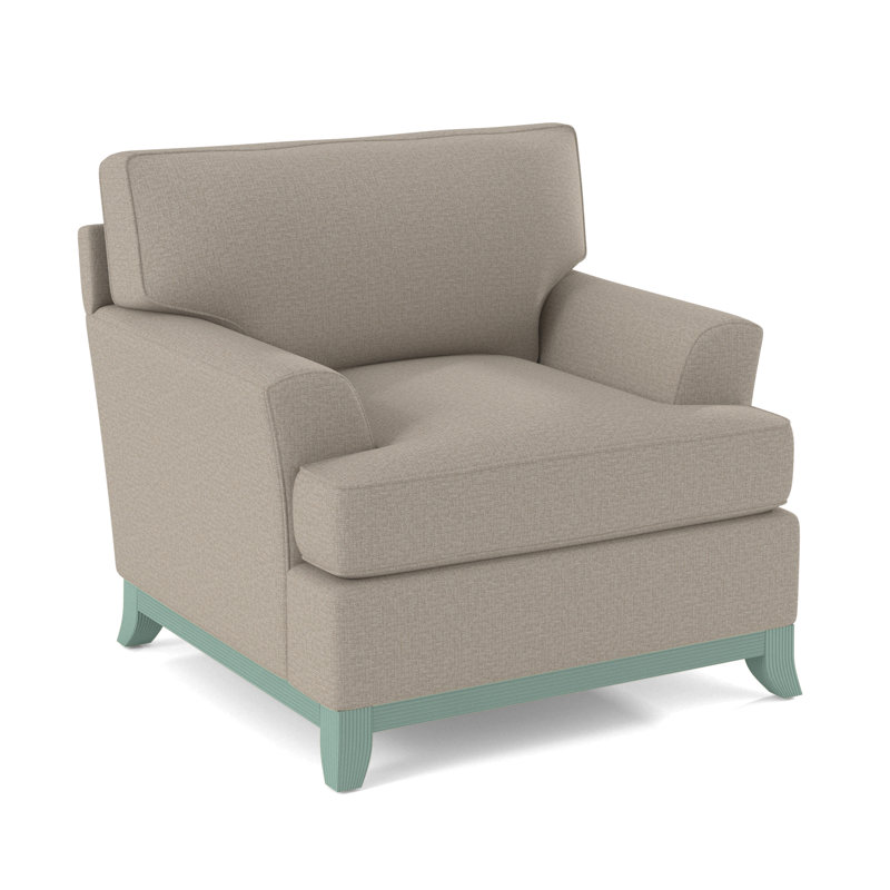 Oaks Way Armchair, Beige Performance Fabric; 0851-73, Sea Glass