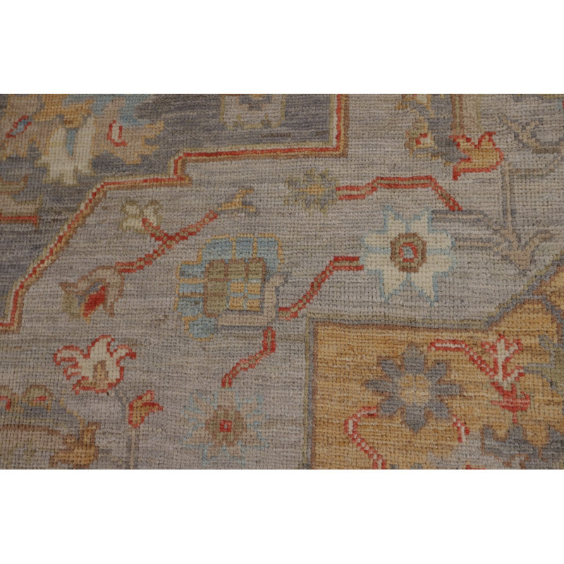 Vegetable Dye Oushak Turkish Area Rug 8