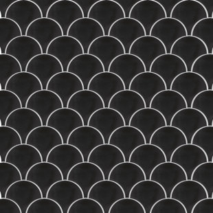 Solid Fishscale 8" x 8" Cement Wall & Floor Tile