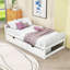 Lit plateforme simple en bois avec 2 tiroirs-2088973678