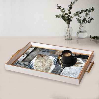 Élégant plateau en verre de 19,7 po x 11,4 po x 1,4 po | Fabrication 100% verre durable | Facile à nettoyer avec un chiffon humide | Idéal pour le service, la présentation décorative et l'organisation | Ajout élégant à la décoration intérieure