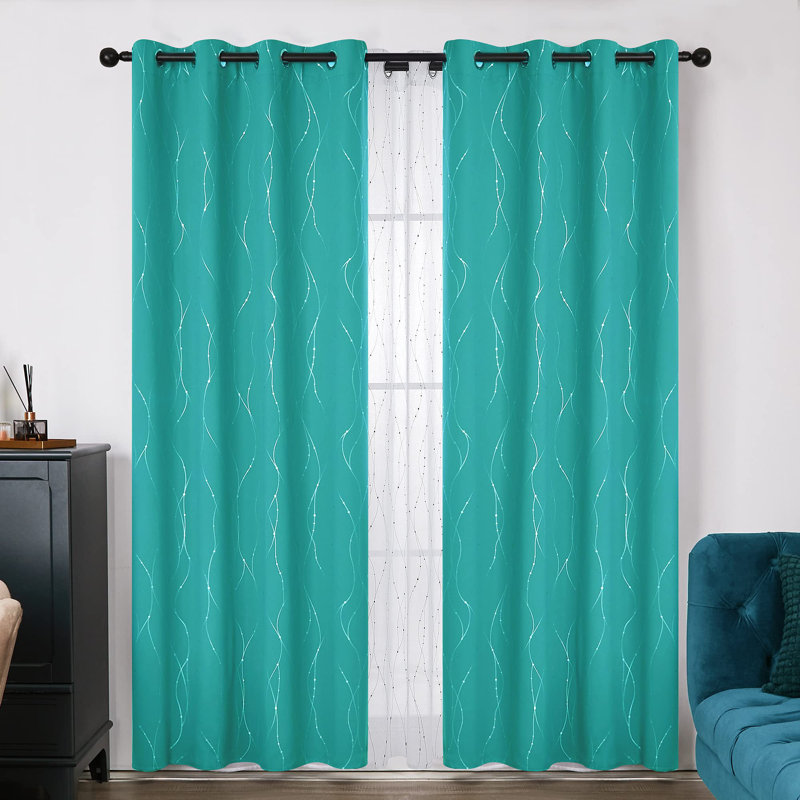 Cida Blackout Curtain Pair, 55cm Width x 245cm Drop