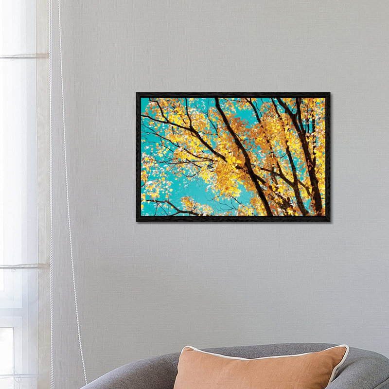 Autumn Tapestry IV by Judy Stalus - Floater Frame Gallery-Wrapped Canvas Giclée on Canvas, Black