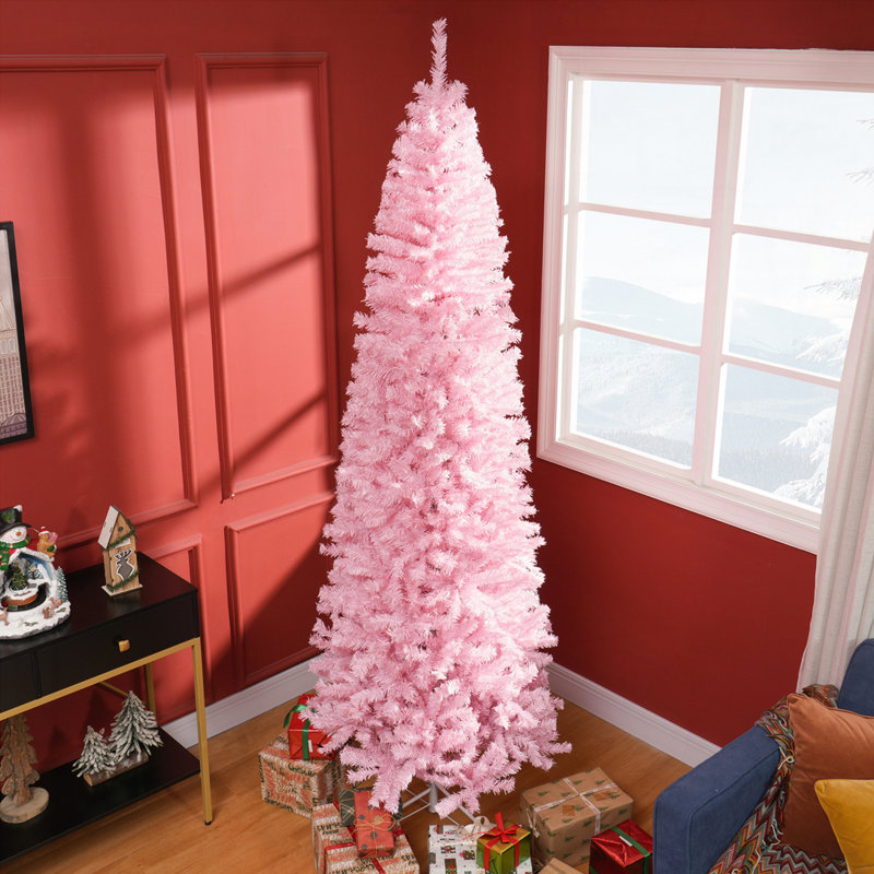 Sapin de Noël artificiel rose 8 'Tall