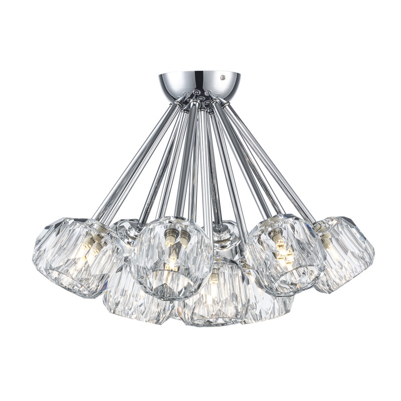 Konotopsky 12 - Light Semi Flush Mount, Polished Chrome