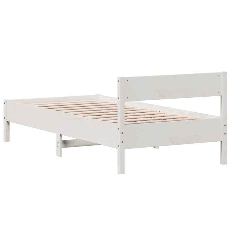 Anthoine Solid Wood Bed, White, Small Single (2'6)
