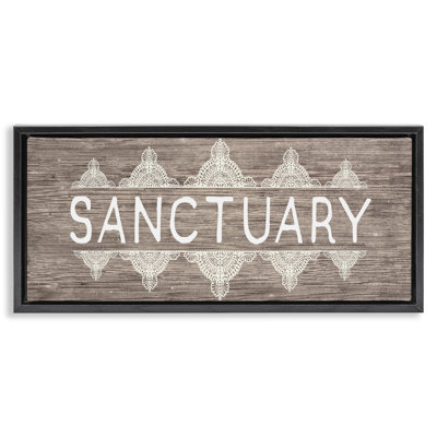 "Sanctuary with Paisley" Brown Grain, cadre encadré par Daphne Polselli