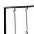 Decorative Candle Holder With 3 Hanging Glass Jars, 21 Inch Matte Black