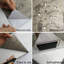 Papier peint texturé gris béton - Autocollant amovible en vinyle imperméable pour comptoirs, meubles, murs