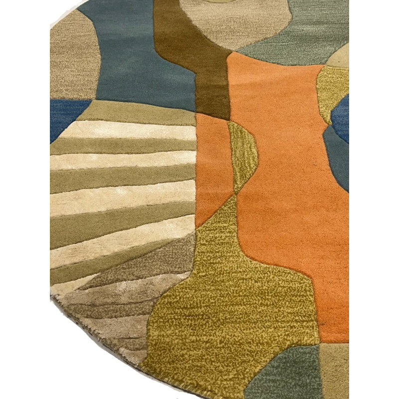 One-of-a-Kind Round 5' Hand Tufted Area Rug