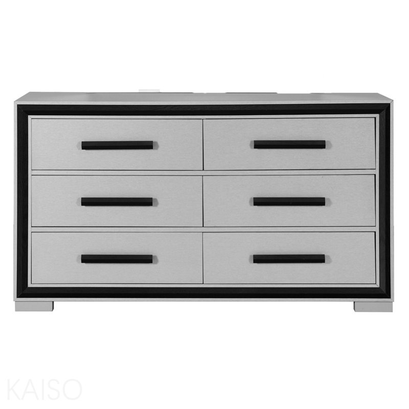 Commode grise noire
