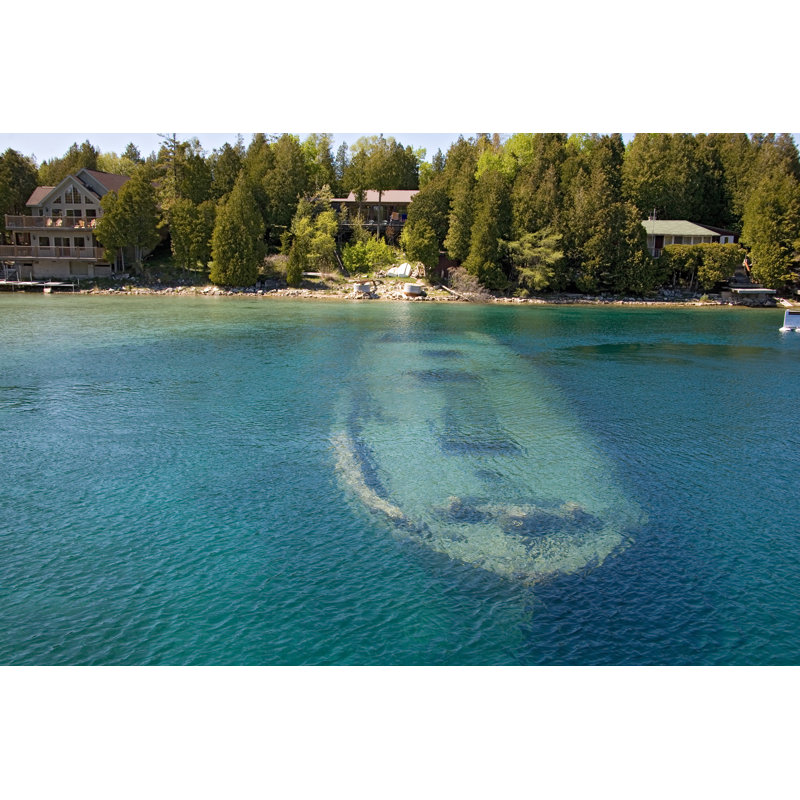 Tobermory Boat Under Water by Kvv515kvv - Wrapped Canvas Print, 81cm H x 122cm W x 3.8cm D