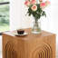 Table de bout élégante en bois cannelé décoratif-1961325877