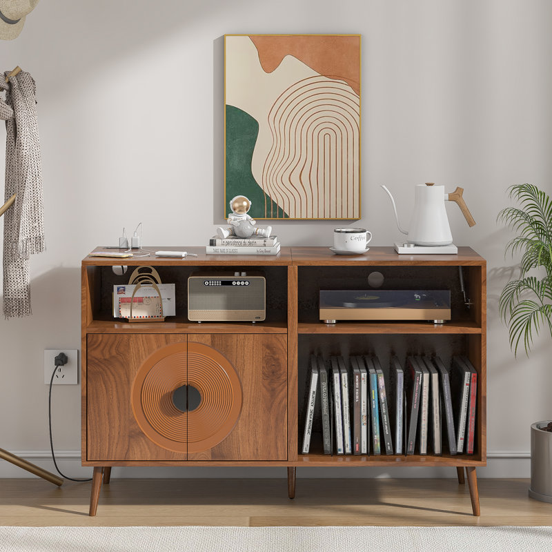Large Audio Cabinet, Walnut