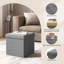 37.5 cm W Linen Square Ottoman with Storage-61727584