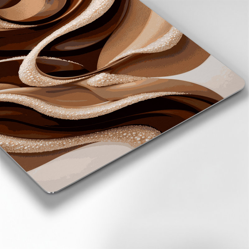 «Lyrical Abstraction», art mural en métal brun 28, H 11 po x l 14 po