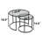 2-Piece Industrial Chic Glass & Metal Nesting Coffee Table Set
