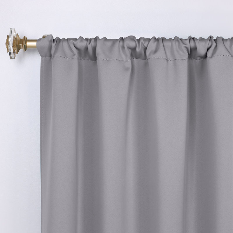 Paire de rideaux obscurcissant avec œillets Millendon, L 52 po x L 96 po, Argent