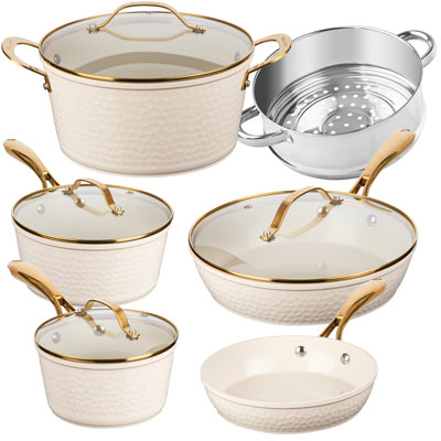 Gotham Steel 10 Piece Hammered Nonstick Ceramic Cookware Set