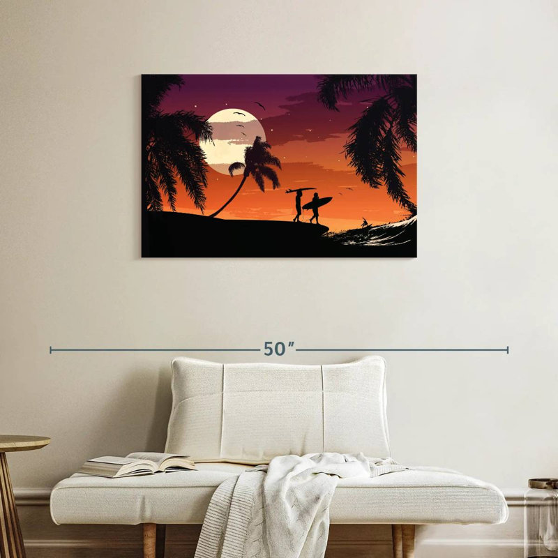Surfeurs de nuit tropicaux Gillard, H 24 po x l 36 po