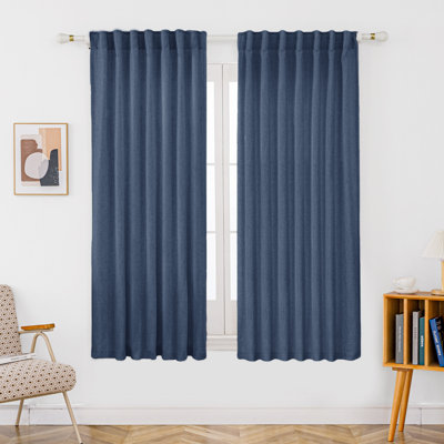 Toyoko Linen Blend Semi-Sheer Back Tab Curtains