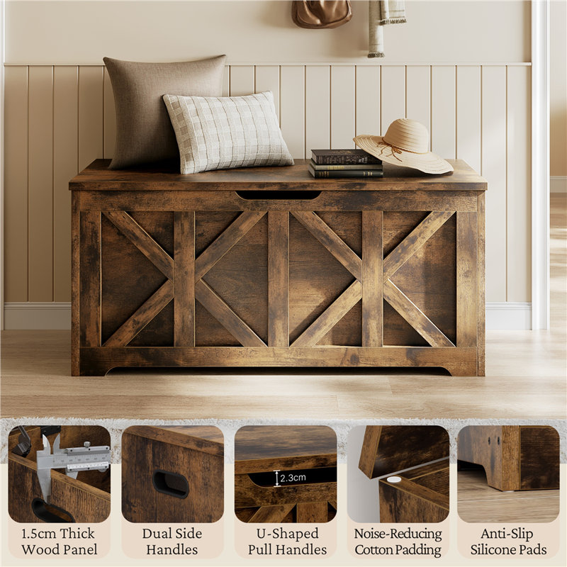 Storage Bench, Rustic Brown