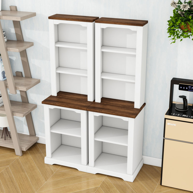 Armoire haute autoportante avec tablettes, Blanc