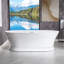 Baignoire de trempage autoportante en acrylique 67 pi x 29,5 po avec piédestal, double extrémité, conception antidérapante-51226566