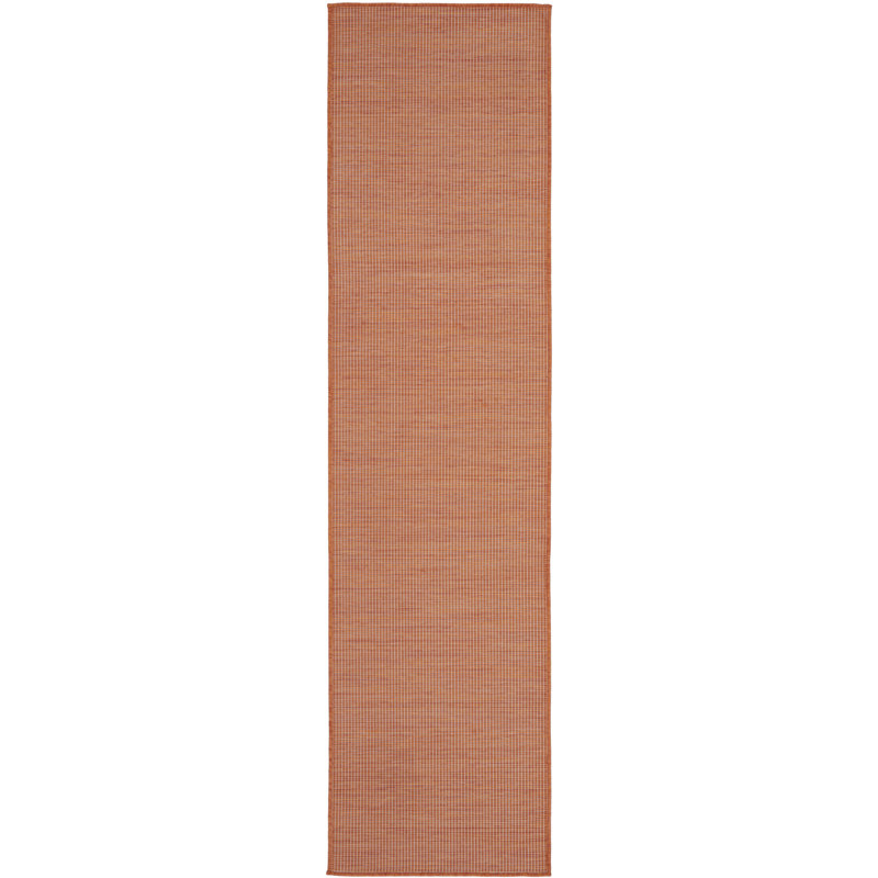 Tapis terre cuite intérieur / extérieur Lillehammer, Tapis de couloir 2 pi 2 po x 12 pi, Terre cuite