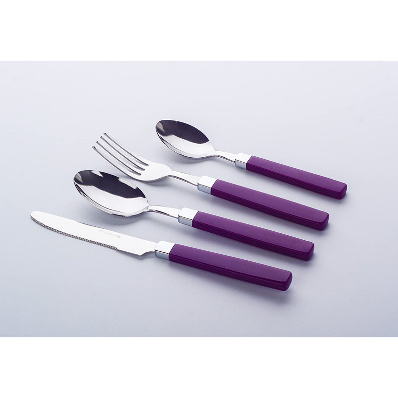 Cutlery 16 Piece Cutlery Set, Service for 4, Purple