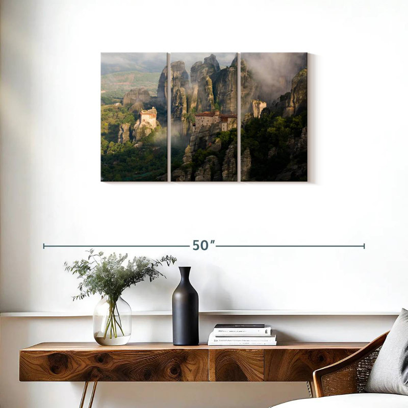 Adella Greek Meteora Monastery, 20" H x 33" W