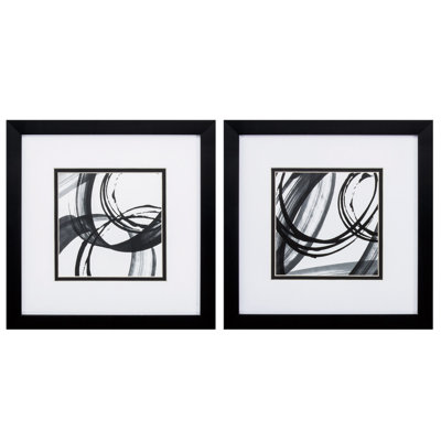 « black rings », ensemble de 2 reproductions encadrées