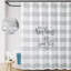 Mignon rideau de douche rayé avec crochets-849922671
