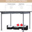 Pare-soleil d'extérieur rétractable Pergola 11,5 'X avec protection pour le jardin, le barbecue, le patio, la structure en acier de la cour arrière, la cour arrière à cadre robuste gris, le barbecue
