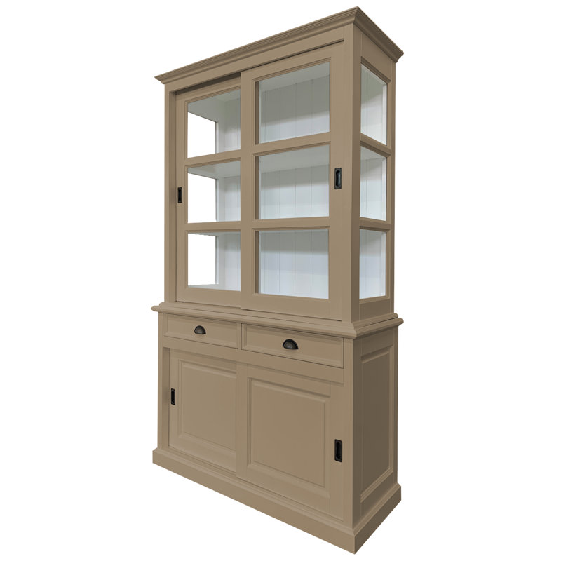 Benjamin-James Display Cabinet, Grey Beige